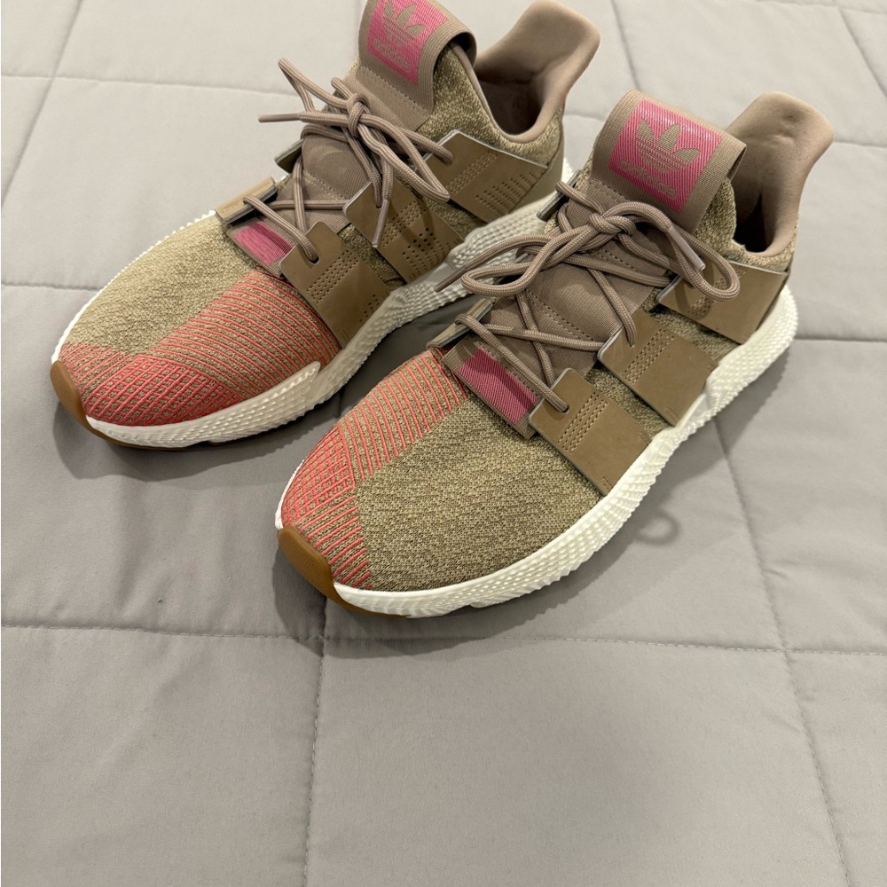 adidas Athletic Shoes in Tan and Pink